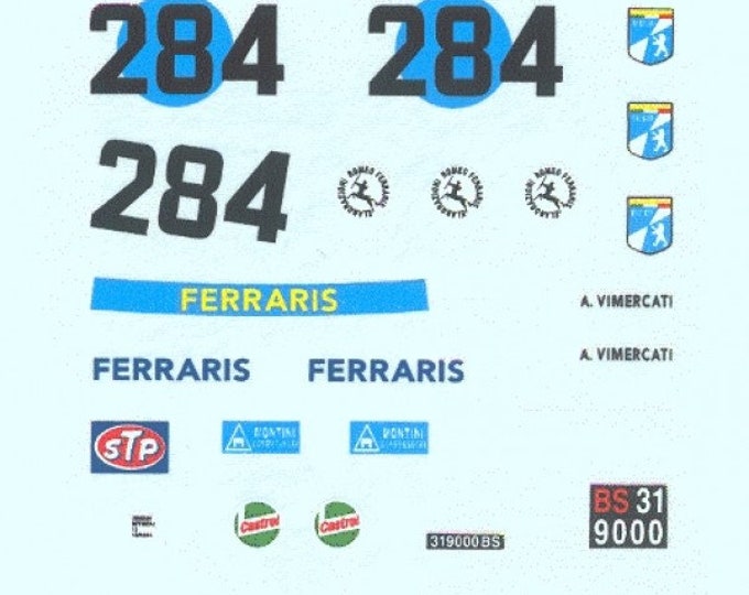 decals for FIAT 128 Gr.2 #284 Trofeo Deserti Imola 1971 Carrara Models 1:43