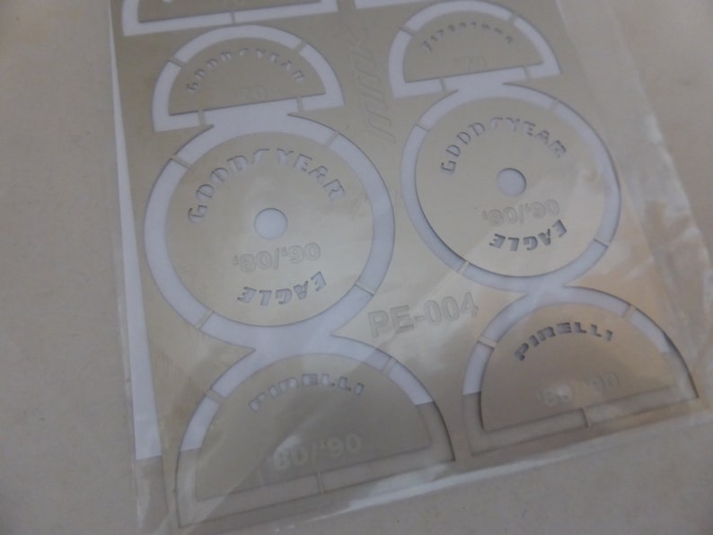 high quality 1:20 scale photoetched stencils Firestone Goodyear Eagle etc Edo3000v6 ED-007 immagine 3