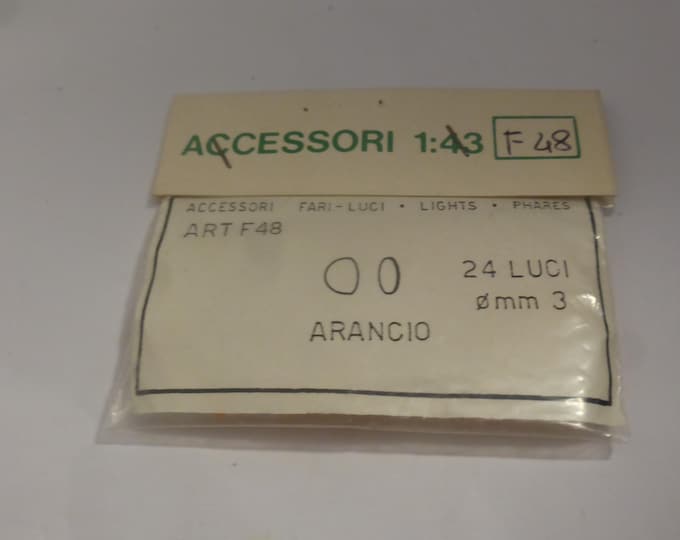 pack of 24 transparent 1:43 scale plastic lights (round, ORANGE) mm 3.0 FDS 48F