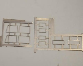 Photoetched windows frames sets (2 types) for OM 150 and other trucks of the 70-80s by Nonomologati 1:87 H0