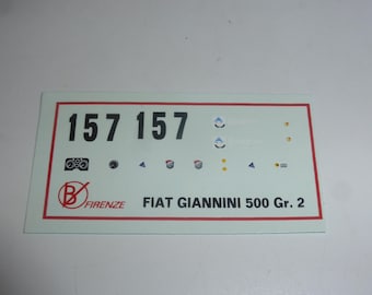 1:43 waterslide decals for Fiat Giannini Gr2 Passo dello Spino 1974 hillclimb #157 Carrara