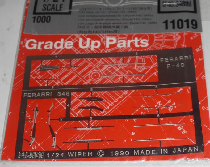 1:24 Grade up parts photoetched windscreen wipers for Ferrari F40 348TB etc Fujimi 11019