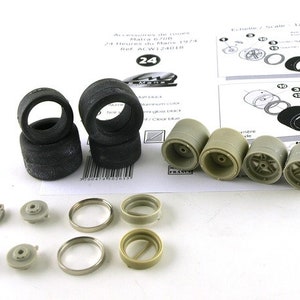 1:24 wheels, tires (with their ancillaries) for Matra MS670B and other racing cars of the 70s Le Mans Miniatures ACW124018