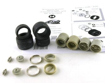 1:24 wheels, tires (with their ancillaries) for Matra MS670B and other racing cars of the 70s Le Mans Miniatures ACW124018