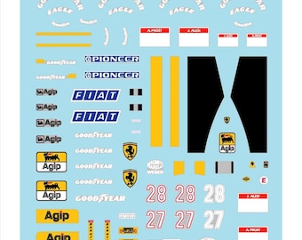 1:43 waterslide serigraphed decals Ferrari 642 USA GP 1991 Prost/Alesi Tameo TMK136