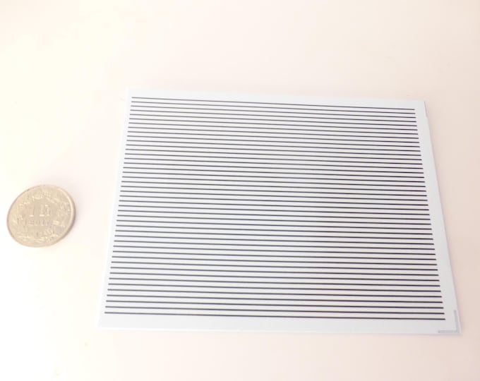 Waterslide decals sheet BLACK stripes (mm 0.50) Interdecal production