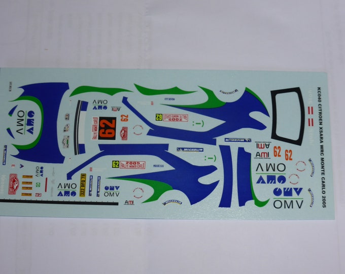 1:43 decals for Citroen Xsara WRC Omv Stohl Rallye Monte Carlo 2005 #62 Provence Miniatures