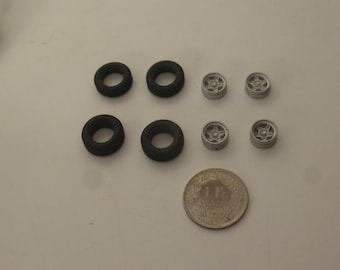 1:43 white metal wheels for Ferrari 365 GTB/4 Daytona and other Ferrari cars of the 70s GMW037