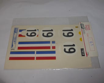 waterslide serigraphed 1:18 decals set for Ferrari 250 GTO 3705GT Le Mans 1962 #19 Noblet/Guichet BBR production