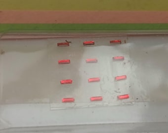 pack of 12 rectangular lights (red) for model cars and other models mm3x1 Tron PHS2.0R