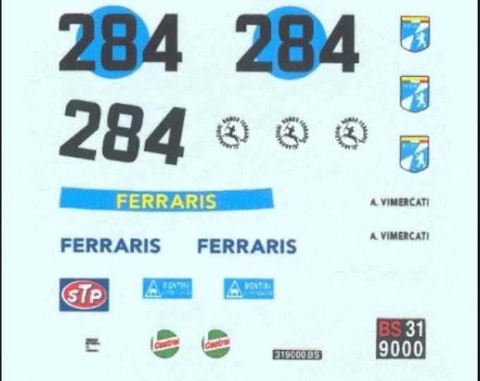 high quality decals Fiat 128 Gr.2 #284 Trofeo Deserti Imola 1971 Carrara Models 1:43