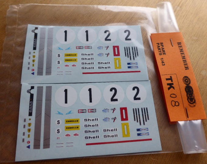 high quality 1:43 decals Ferrari 512S Spyder Brands Hatch 1970 #1/2 Madyero by Remember TK08