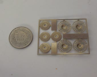 1:43 photoetched wheel inner parts and disk brakes for GT and racing cars