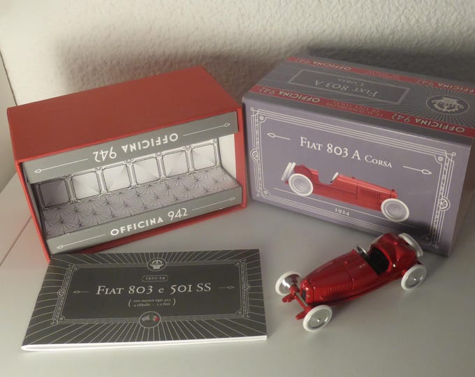 Fiat 803A Corsa 1924 Officina942 white metal model 1:43 #SR4