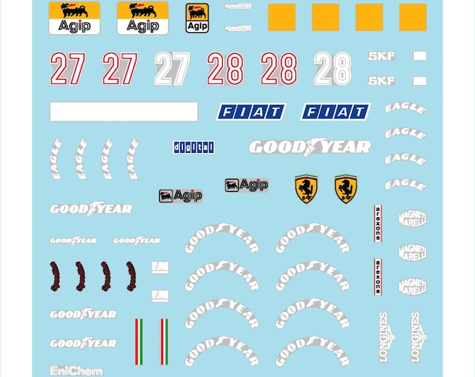 1:43 waterslide serigraphed decals Ferrari F1/89 press version 1988 Tameo TMK081