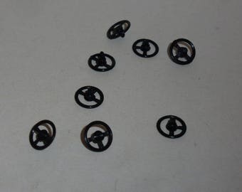 Pack of 8  1:43 plastic sporting steering wheels mm 8.5 three spokes 43VC