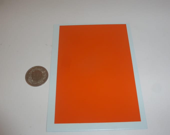 Waterslide decals sheet BRIGHT GLOSS ORANGE colour (cm 11.25x7.65) Interdecal production
