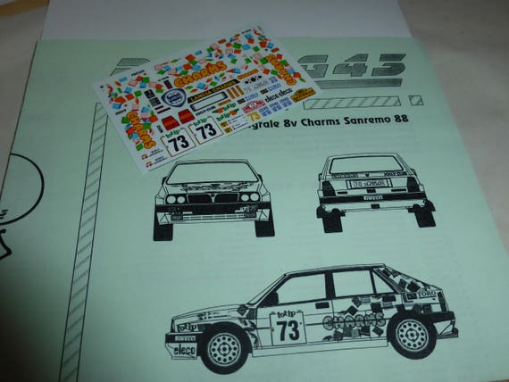 DECALS 1//43 LANCIA 037 OLIO FIAT TABATON RALLY SANREMO 1984