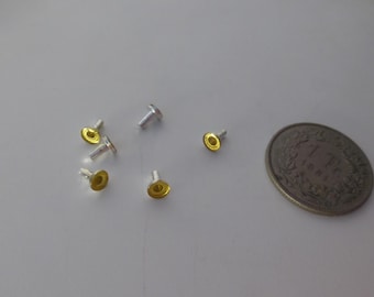 plastic round lights (mm 4.15) transparent yellow set of 6pcs