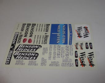 1/24 waterslide decals sheet to complete F.1 1998 season cars Benetton McLaren Jordan BBR DEC29
