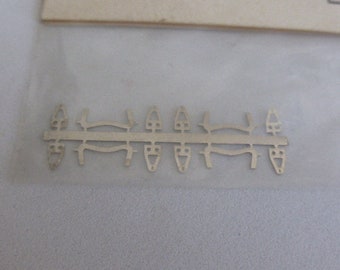Pack of photoetched frames and supports for windscreens of 50s single seaters 1:43 scale FDS 6F