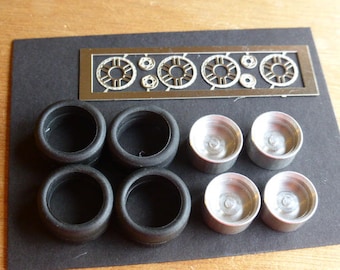 wheel set for Porsche 911 GT3 RS, Ferrari, Aston Martin and other racing/road GT cars. Remember W26 1:43