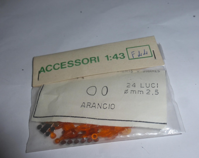 pack of 24 transparent 1:43 scale plastic lights (ORANGE) mm 2.5 FDS 44F
