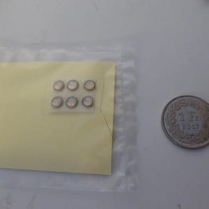 aluminium + resin round lights clear mm 5.45 for model cars and other models Carrara F03