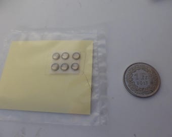 aluminium + resin round lights clear mm 5.45 for model cars and other models Carrara F03