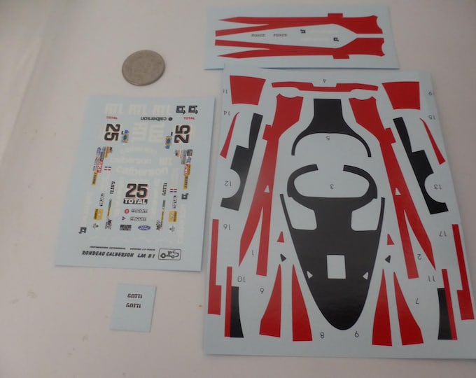 1:43 waterslide decals for Rondeau M379C Calberson Le Mans 1981 #25
