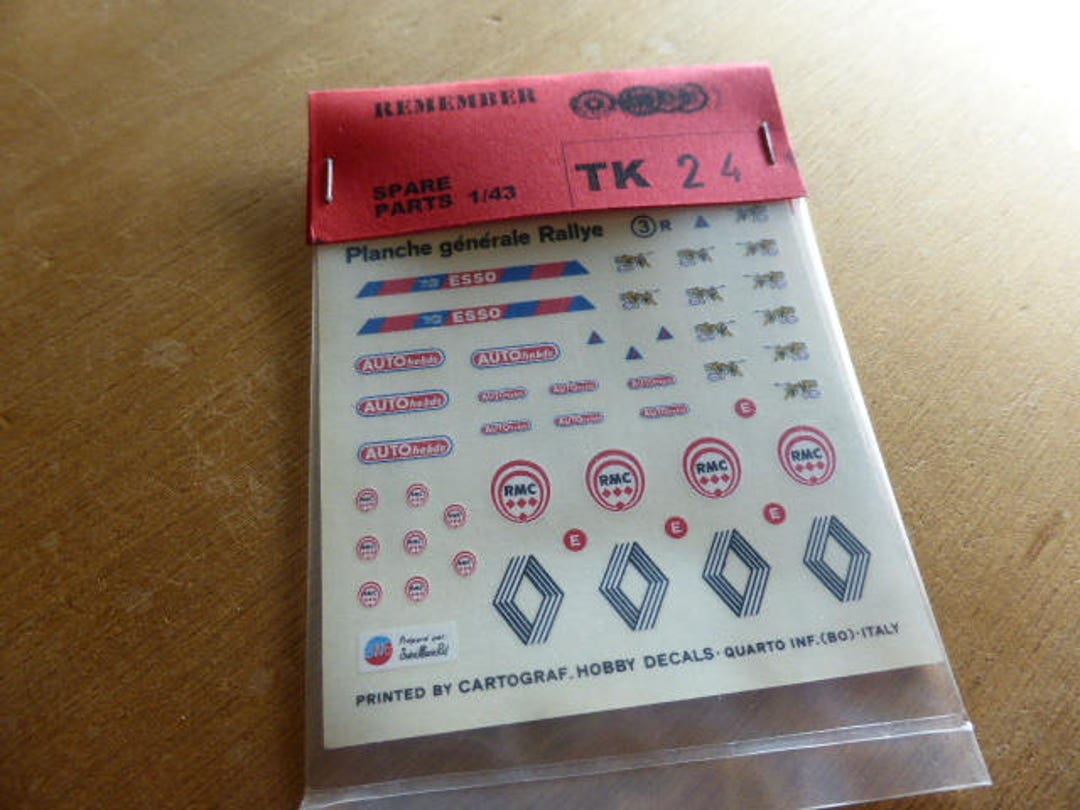 High Quality 143 Decals AMR Cartograf Esso RMC Renault Etsy