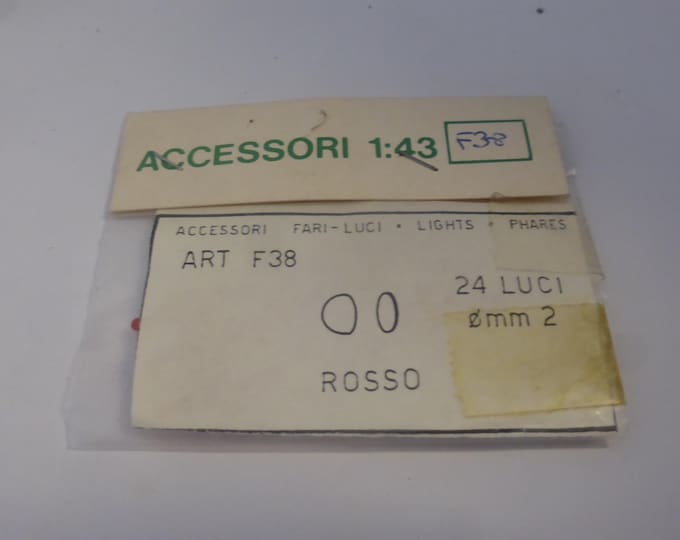 pack of 24 transparent 1:43 scale plastic lights (round, RED) mm 2.0 FDS 38F