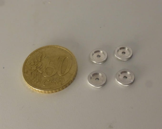 1:43 machined aluminium brake drums for cars of the 50s (mm 8.05 / pack of 4)