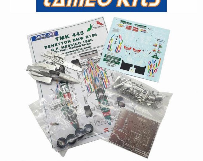 Benetton BMW B186 Mexican GP 1986 Berger or Fabi TAMEO Kits TMK445 1:43 to paint and to assemble