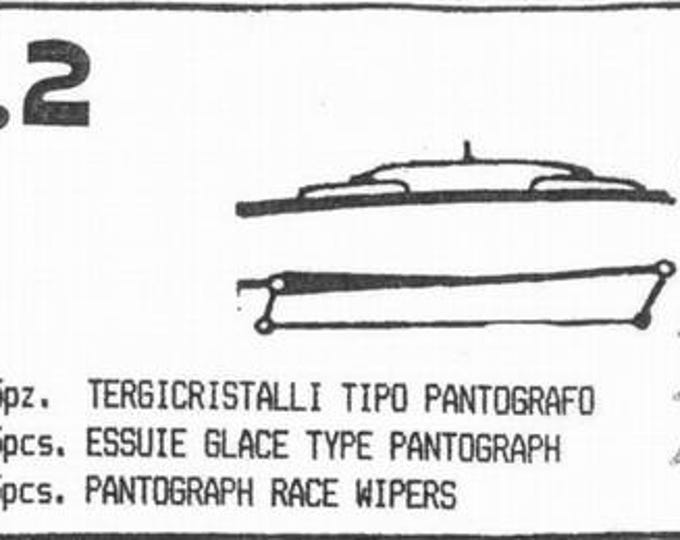Photoetched pantograph wipers for sports / racing cars of the 60-70s (pack of 4, mm16) Porsche Ferrari etc 1:43 scale Tron TF2