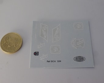 1:43 waterslide decals sheet for hearse trucks and vans of the 50-60s