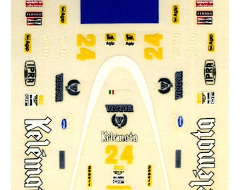 1:43 waterslide serigraphed decals Osella Alfa Romeo FA1/G F1 GP Monaco 1985 Ghinzani Tameo TMK048
