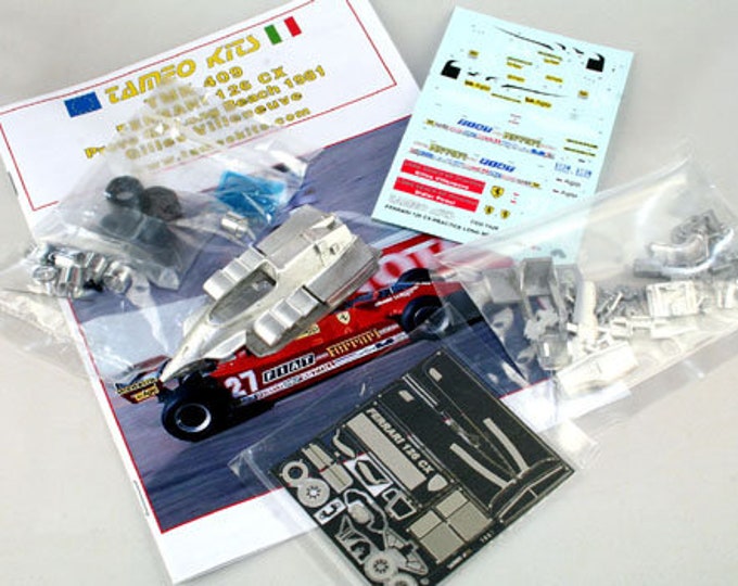 Ferrari 126 CX Formula 1 GP Long Beach 1981 practice Villeneuve TAMEO Kits TMK409 1:43 to paint and to assemble