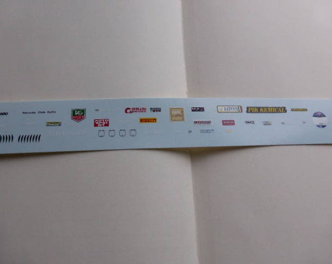 high quality 1:43 decals different logos Autosprint, Pakelo, Cipriani Motorsport, Porsche Club Italia, Tullius Racing etc