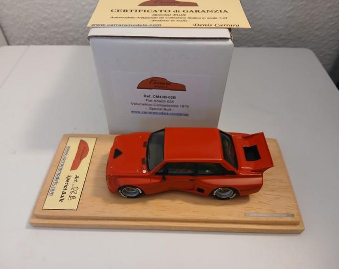 Fiat Abarth 035 Gr.5 Volumetrico Competizione 1979 red special edition Carrara Models 1:43 factory built CM43B-02B