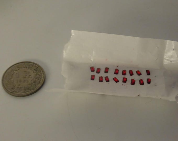 pack of 16 lights for model cars and other models mm 3.50x2.00 rectangular clear RED Remember production