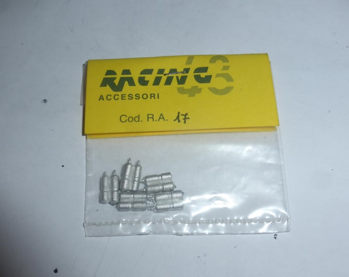 1:43 white metal double fire extinguishers for racing cars (pack of 5 pcs) Racing43 RA17