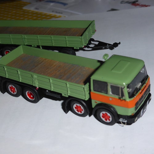 Fiat 180 four axles and 4 axles shops trailer Handbuilt model by Nonomologati on Brekina base 1:87 H0
