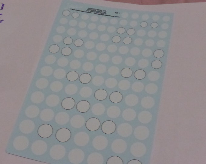 decals for racing numbers roundels (white and white-black cercled) 1:43 scale mm 8.0 to 14.5 Tin Wizard RO1