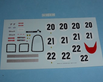 1:43 decals Ferrari 512S Sefac 1000km Spa 1970 #20/21/22 Madyero by Remember TK31