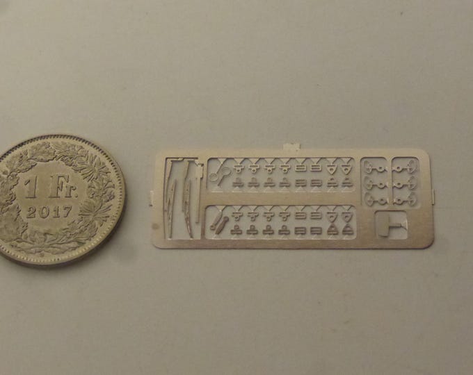 1:43 photoetched racing seatbelts hinges windscreen wipers bonnet fasteners set