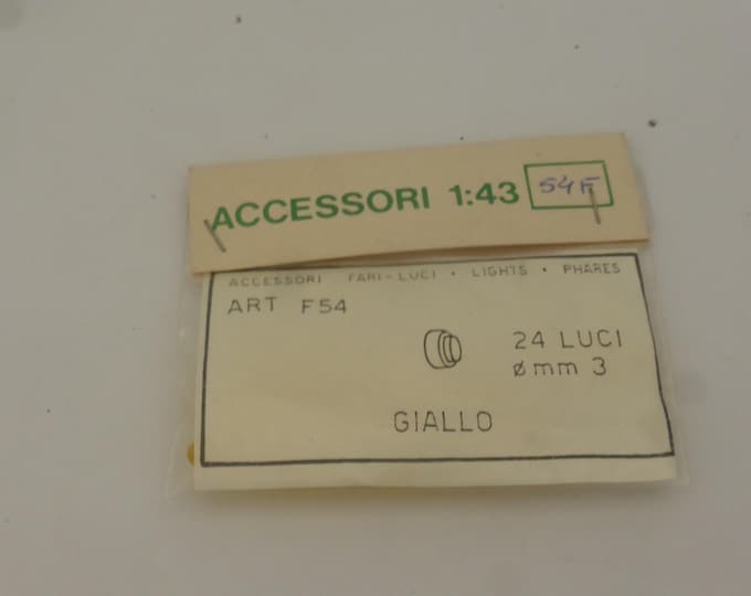 pack of 24 transparent 1:43 scale plastic lights (yellow) mm 3.00 FDS 54F