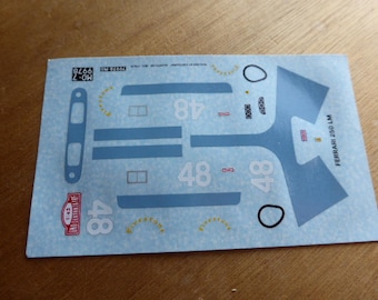 1:43 Cartograf decals Ferrari 250 LM long nose Maranello Concessionaires Crystal Palace '67 M.Parkes
