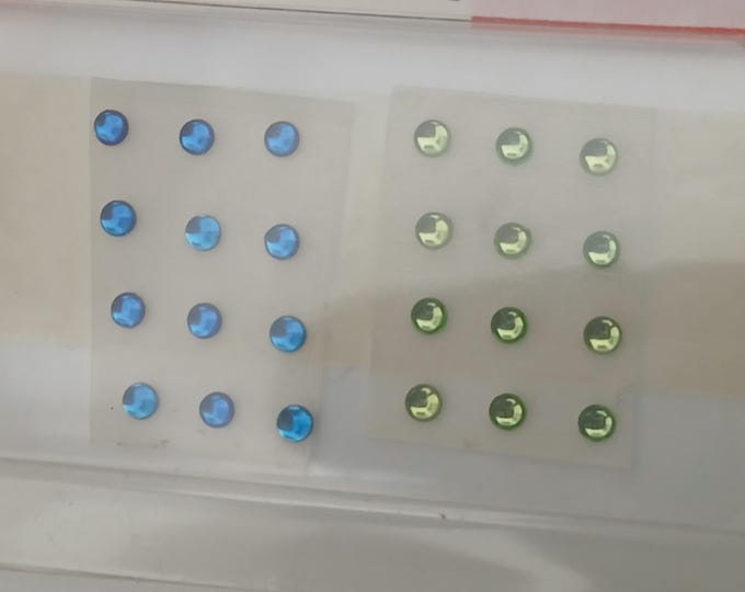 pack of rectangular lights (12 blue and 12 green) for model cars and other models mm 2.00 Tron production