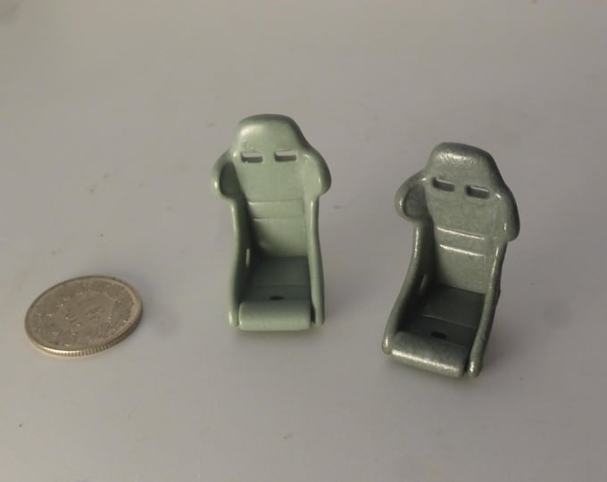 1:24 racing seats (2 pieces) for rally, sports, GT and touring cars of the 80-90s